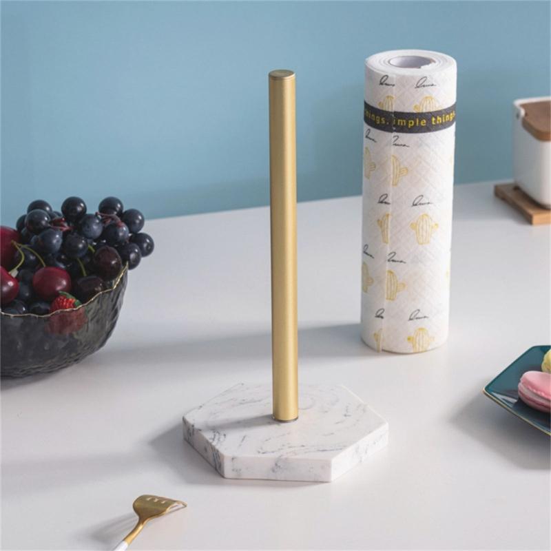 Practical Sturdy Resin Paper Towel Storage Rack with Lovely Animal Designs Pendants Portable for Kitchen and Bathroom