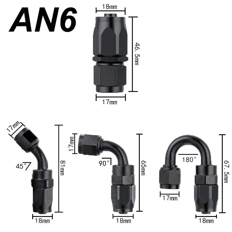 10FT 3M AN6 AN8 Car Fuel Hose Oil Gas Cooler Hose Line Pipe Tube Stainless Steel Braided Inside CPE Rubber + 10 End Adapters