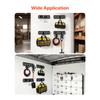 SucceBuy E-Track Tie-Down Rail Kit 4 Pcs 1.3ft E Track Rails 2 Hooks 2 Track Shelf Brackets 2 Tire Holders Fit for Vans Trailers