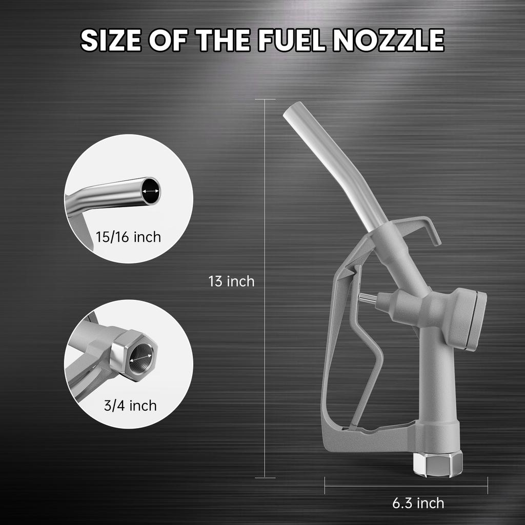 Aluminum Refilling Nozzle Gun Automatic Cut off Fuel Refilling Nozzle Diesel Oil Dispensing Tool Oil Water Manual Refueling Gun
