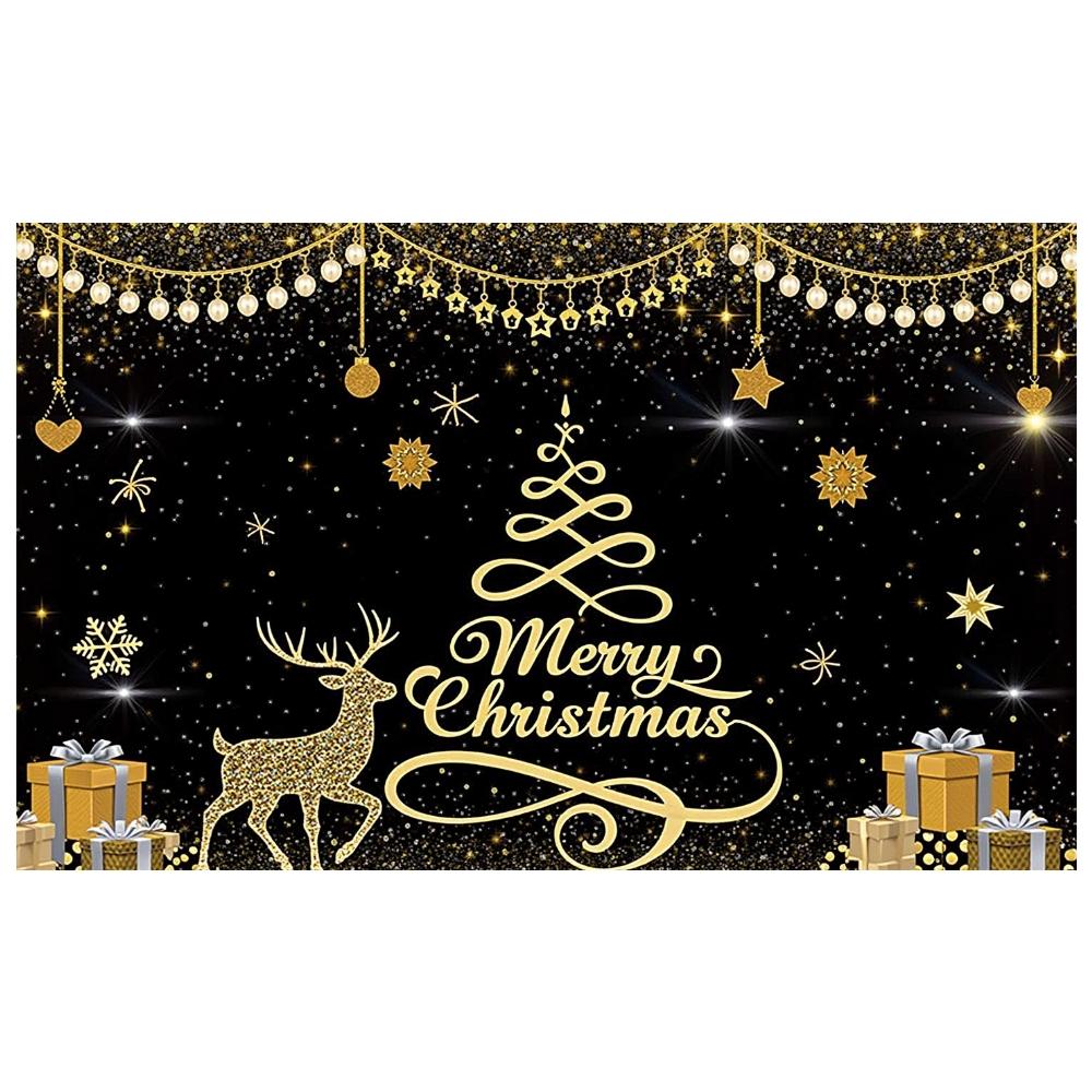 Christmas Backdrop Sparkling Decor Christmas Banner Christmas Tree Banner Snowflake Pattern For Home Decoration Indoor Party