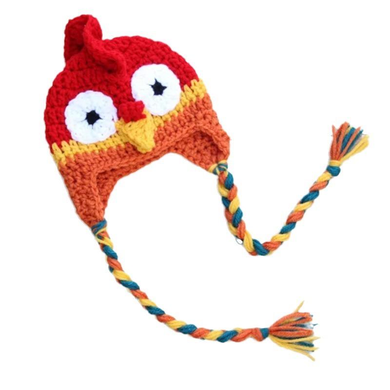 Neue handgehäkelte lustige Kapuze mit Flügeln, personalisierte lustige Erwachsenenmütze