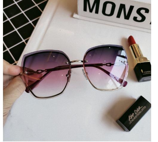 Rimless Square Polarized Sunglasses for Women Designer Sun Glasses Vintage Shades UV400 Eyewear Trendy Street Wear Accessories