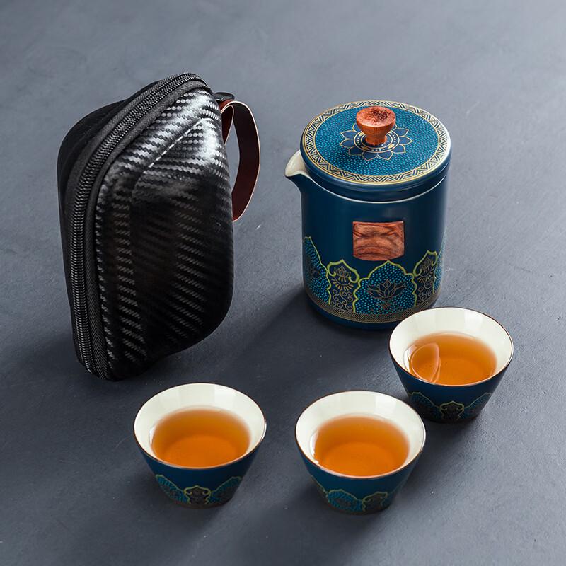 Portable Ceramic Kung Fu Travel Tea Set