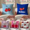 Luxury Brand KKirsh Cherry Cushion Cover Linen Pillowcase Cover Soft Decor for Sofa Home Room