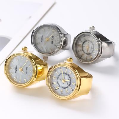 Fashion Roman Rings Vintage Watch Finger Ring Novelty Round Dial Quartz Watch Rings Jewelry Gift Women Men Couple Ring