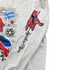 Small Planet Marvel Sleeve Print Long Sleeve T-Shirt, Spider-Man/HERO, XL, Ash