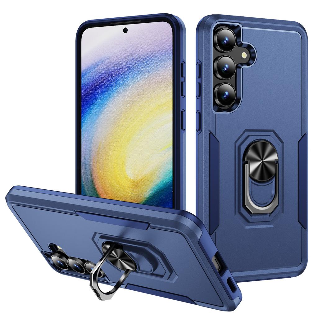 For Samsung Galaxy S25 FE Case Military Grade Ring Kickstand PC+TPU Phone Cover