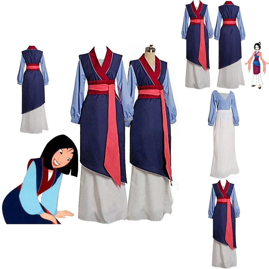 Deluxe Mulan Cosplay Kimono Costume With Full Accessories For Women And Girls