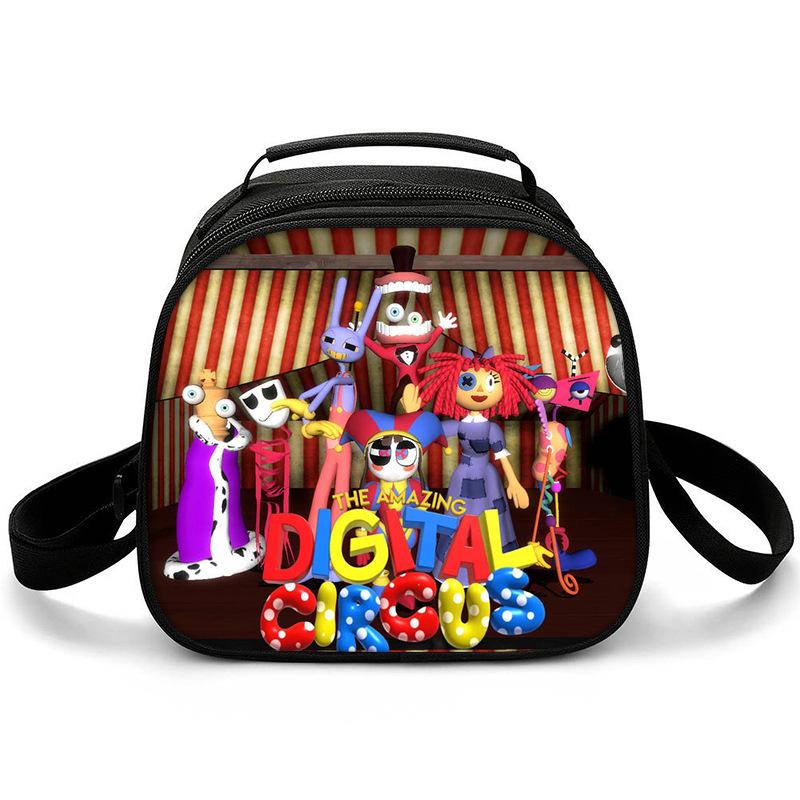 Magic Digital Circus Lunch Bag Student Ice Bag Children'S Meal Box Bag Handheld Shoulder Bag Cartoon Meal Bag