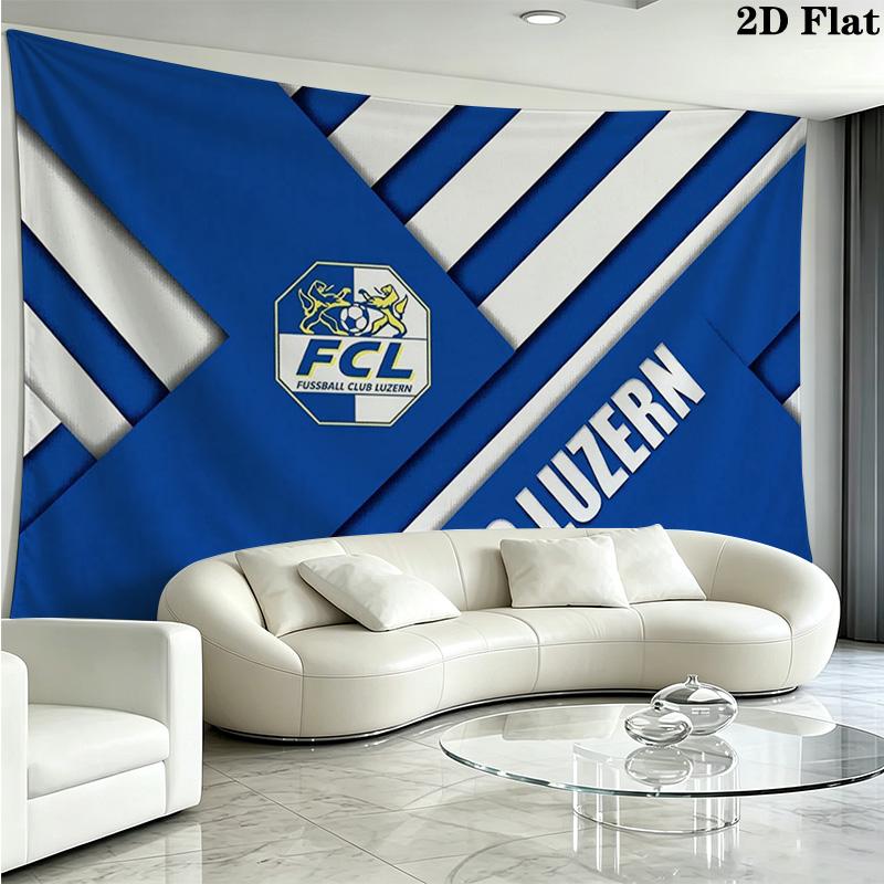 Luzern FC Wall Tapestry Aesthetic Wall Hanging Printed Fabric Blanket Decorative Tapestries for Bedroom Living Room Home Decor