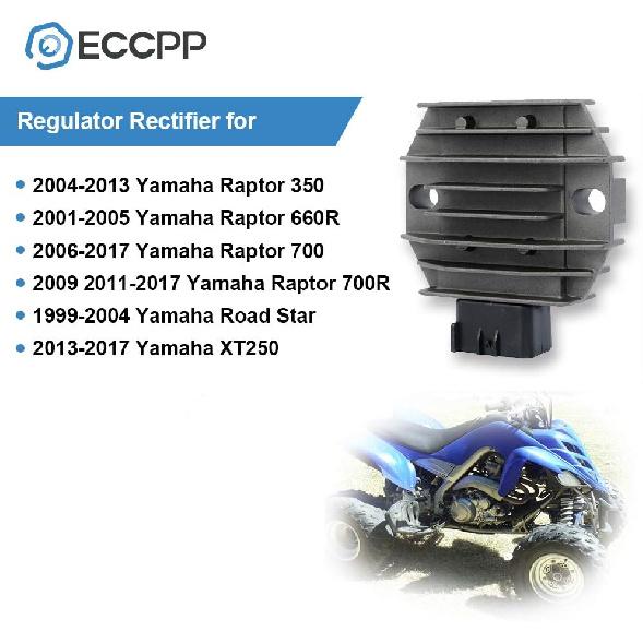 ECCPP Voltage Regulator Rectifier Fit for 2004-2013 for YAMAHA Raptor 350 2001-2005 for YAMAHA Raptor 660R 2006-2017 for YAMAHA Raptor 700 2009