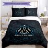 Olympique Lyonnais FC Printed 3PCS Bedding Set Breathable Duvet Cover with Pillowcases Decorative Bed Linen for Bedroom Home
