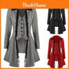 Vintage Gothic Herren Steampunk Korsett Mantel für Halloween Party