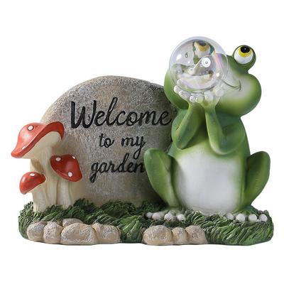 Tuin Zonne-energie Lichten Hars Kikker Vormige Decoratie Beeld Pad Verlichting Cartoon Schattige Decoratie voor Buiten