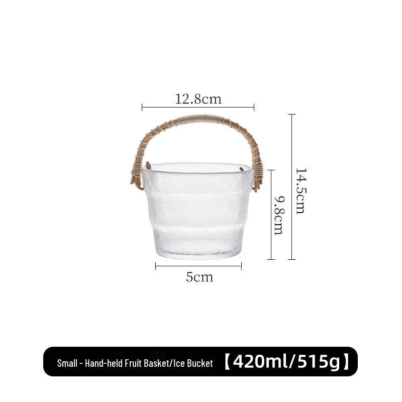 AQ Bamboo & Glass Multifunctional Basket Small