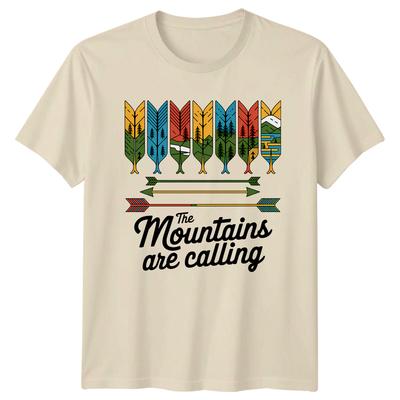 The Mountains Are Calling Arrows Nature Camping Graphic TShirt