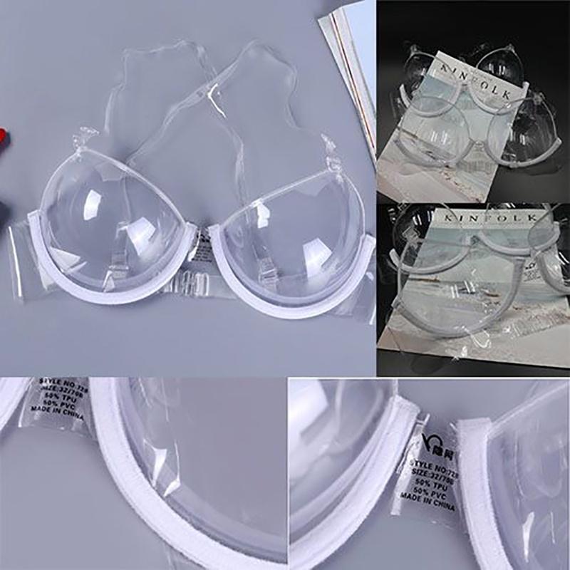 Women Transparent Bras Luxurious Disposable Underwear With Sexy Lingerie Straps