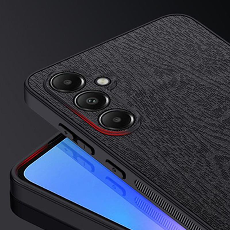 Étui en cuir de luxe pour Galaxy A25, étui Samsung A25 5G, coque arrière antichoc à texture d'écorce pour Samsung Galaxy A25 5G