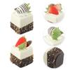 1PC Artificial Fruit Cake Biscuit Fake Food Decoration Photography Pro Food Simulation Cake Model Tea Table Decoration