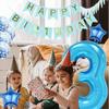 Balloons,12pcs 9th Birthday Party Balloon Decorations Happy Birthday Banner Number 9 Balloon Star Foil Balloon Helium Blue Confetti Balloon Perfect