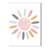 Child Canvas Print Pink Cartoon Cloud Sun Rainbow Wall Art Painting Nursery Poster Nordic Wall Pictures For Baby Kids Room Decor