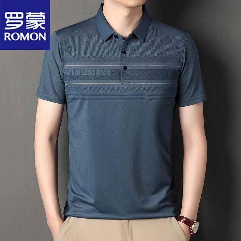Romon Men s Short Sleeve Business Casual Polo Shirt XL