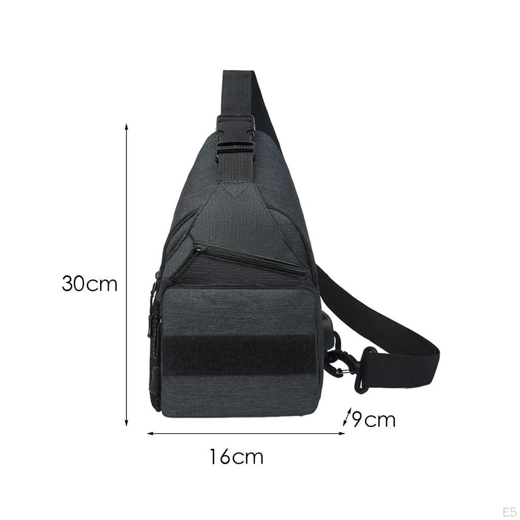 Herren Umhängetasche, Trendige Brust-Schultertasche zum Angeln, Rucksackwandern,