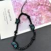 "Monster Cat Mobile Phone Beaded Wrist Lanyard with Anti-Fall Pendant"