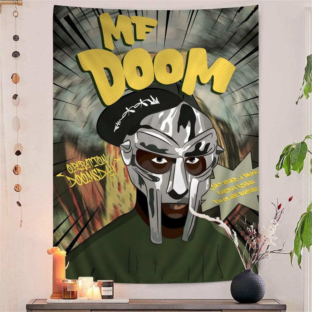 Famous American HipHop Singer Mf Doom Colorful Tapestry Wall Hanging Bohemian Wall Tapestries Mandala Wall Hanging Sheets