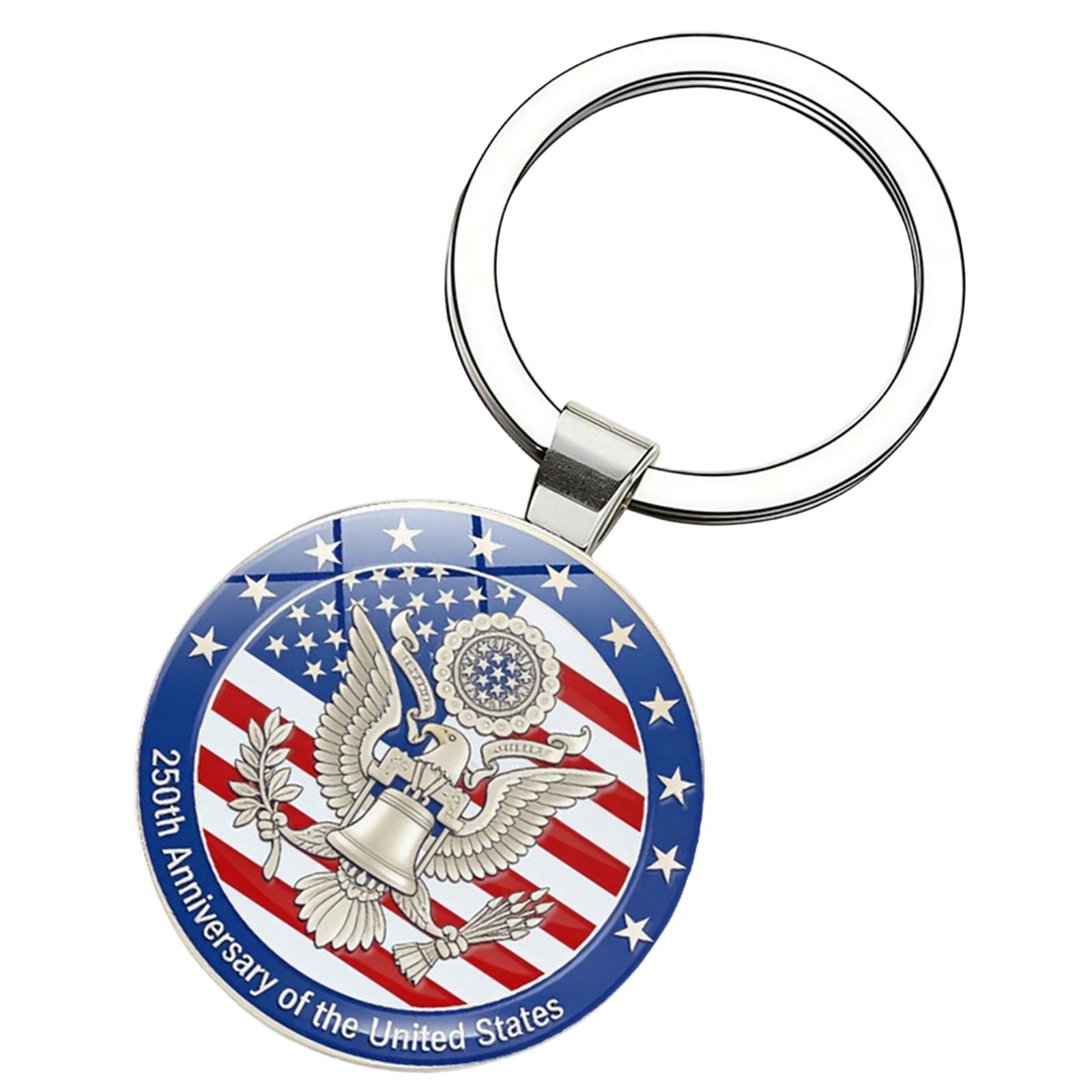 

250th Anniversary Pendant Memorial Keychain From The United States One Size