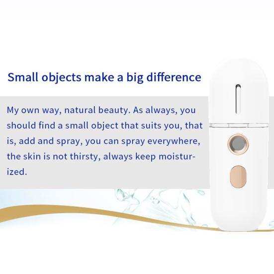 Cold Spray Face Steamer Wireless Moisturizing 180mAh USB Charging Water Mist Sprayer