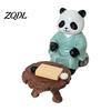 Cadeau Unique pour les Amateurs de Culture du Thé Figurine Panda Jouant au Go, Résine Robe Zen Objet de Collection de Table Art Ornement de Salon, Statue Mignonne