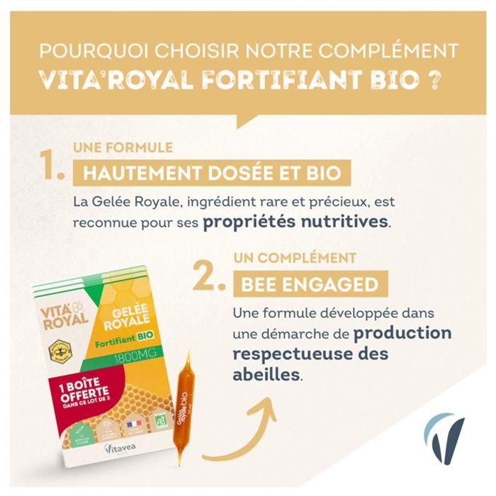 Nutrisanté gelée royale bio 1800mg Lot de 3x10 ampoules