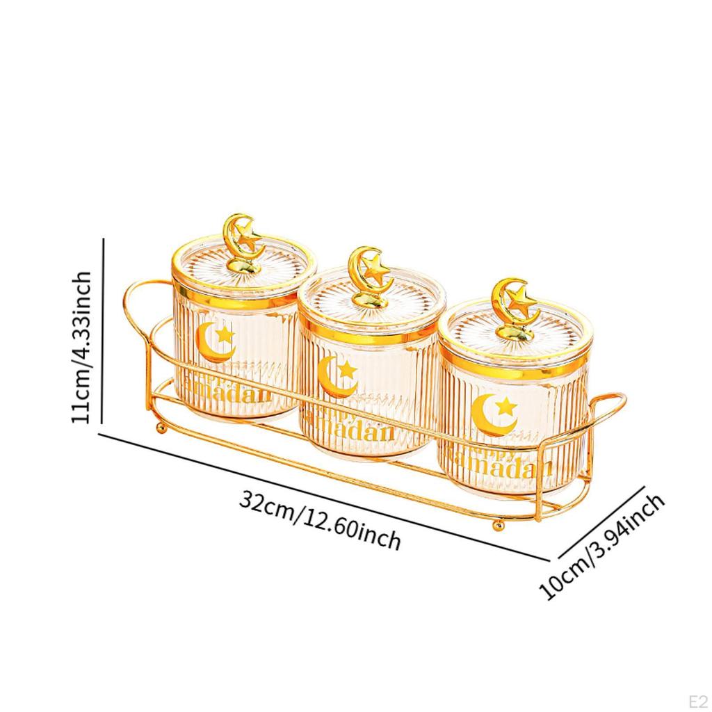 Kitchen Spice Jars Food Storage Box Container Multipurpose Divided Nut for Wedding