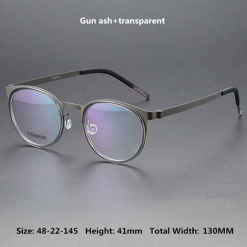 Dänisches Design Optische Brillenbügel Herren 9704 Luxusmarke Reines Titan Brillenbügel Damen Korrektionsbrille Lesebrille