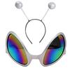 Space Theme Costume Alien Headband and Glasses Set Funny Alien Costume Accessories Martians Antenna Headband Bopper