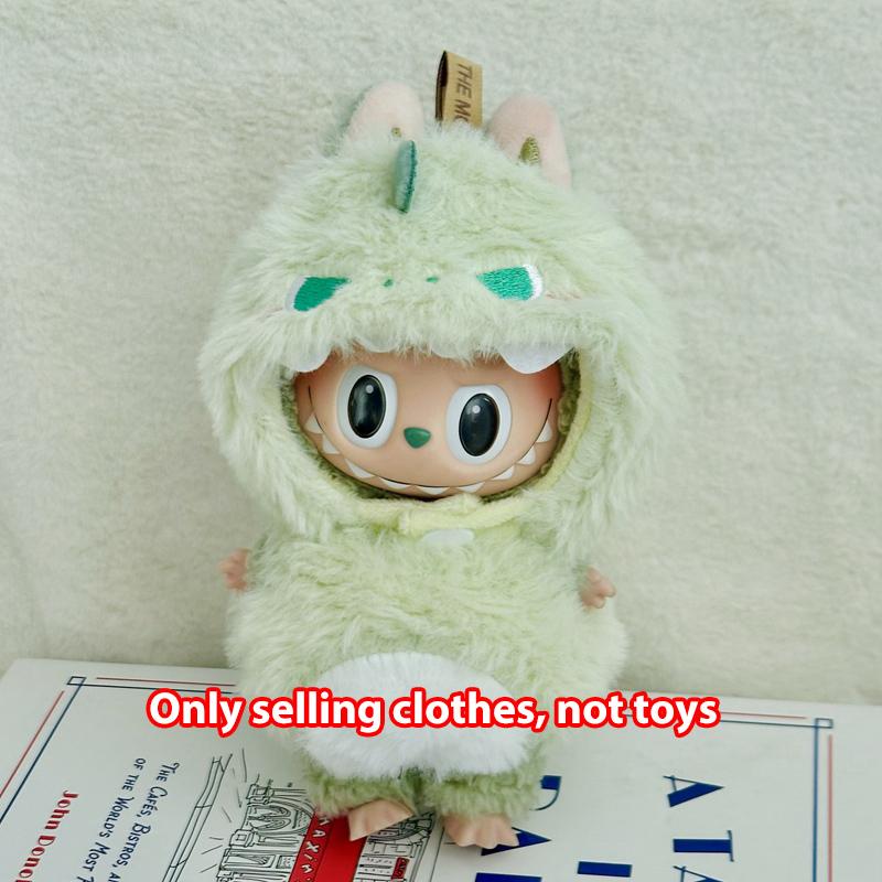 10cm Cute Mini Plush Doll's Clothes Outfit Accessories For Korea Kpop Exo Labubu Idol Dolls Bee/Shark Suit Clothing DIY Kid Gift
