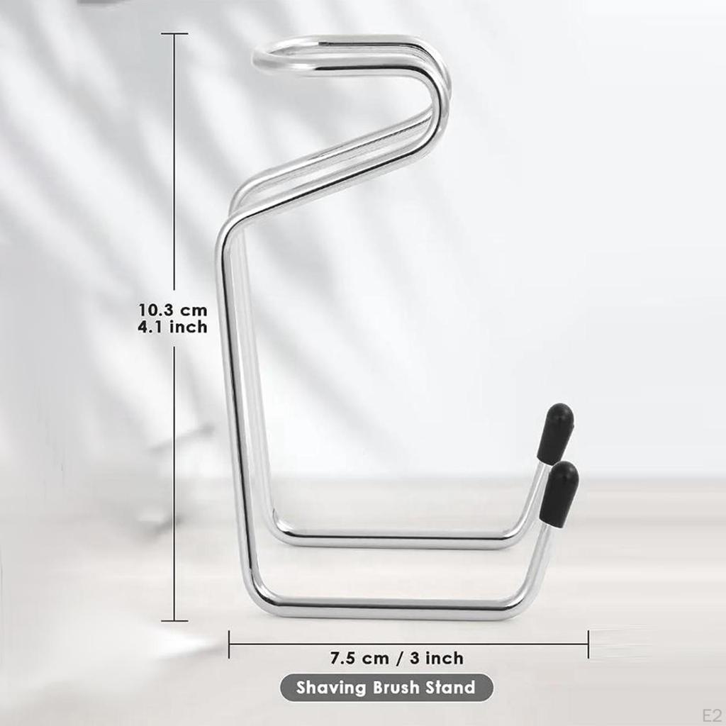 Men Shaving Brush with Stand Sturdy Accessory Ergonomic Design 2 in 1 Kit