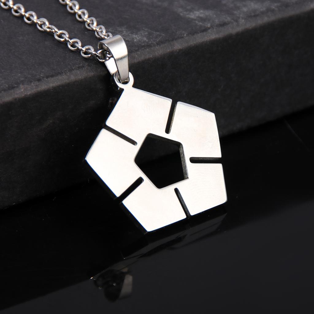 Anime BLUE LOCK Necklace Soccer Sign Stainless Steel Metal Pendant Necklace For Women Men Cosplay Prop Accessories Jewelry Gift