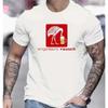Men Black Cotton Blend T-Shirt Summer Tee with Red White Beer Crane Graphic Breathable Shirt for Beer Lovers Men Clothing