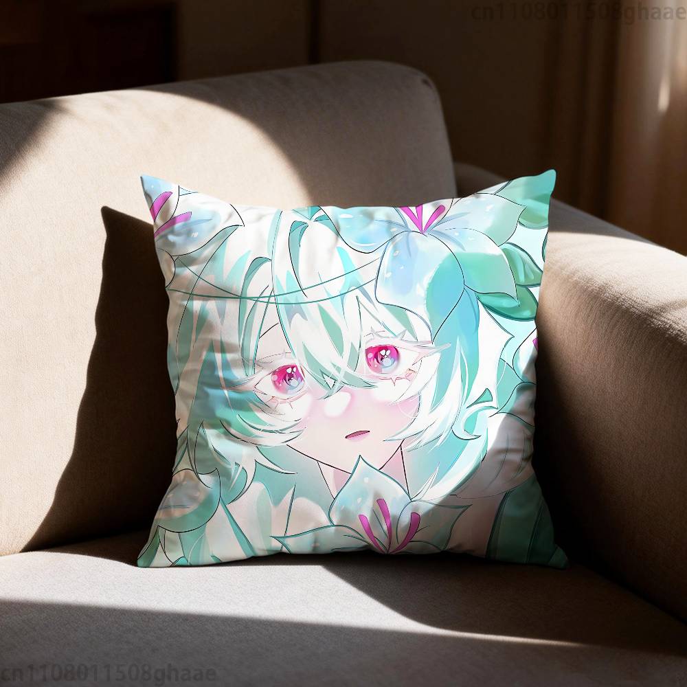 Run Kingdom White lily CCookie Pillow Case Antidustmite Pillowcase Invisible zipper silky short plush Sofa cushion cover
