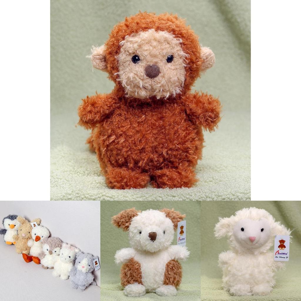 Cute Curly Unicorn Monkey Owl Penguin Pig Bear Animal Doll For Birthday Gift Girls And Kids