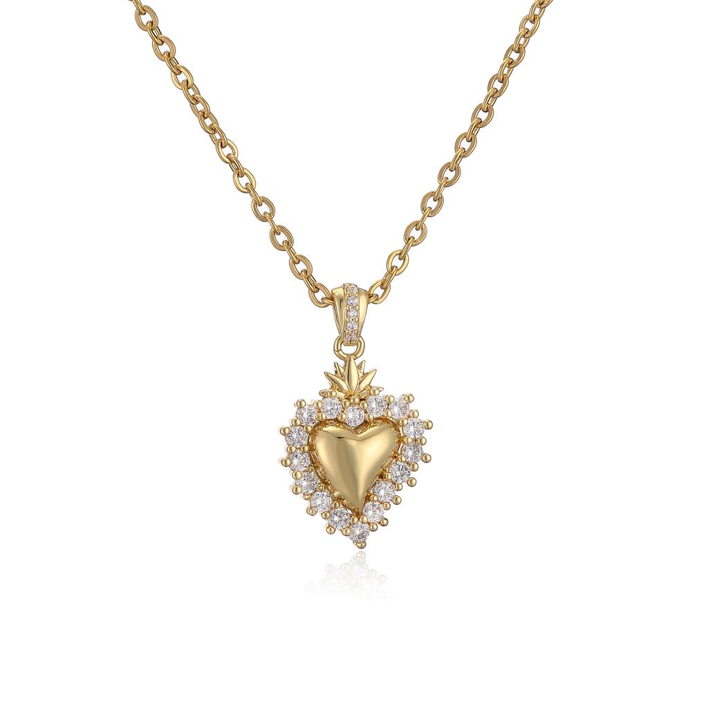HECHENG, Heart CZ Women Pendant Necklaces Simple Versatile Female Party Gift Daily Wear Statement Zircon Drop Shipping