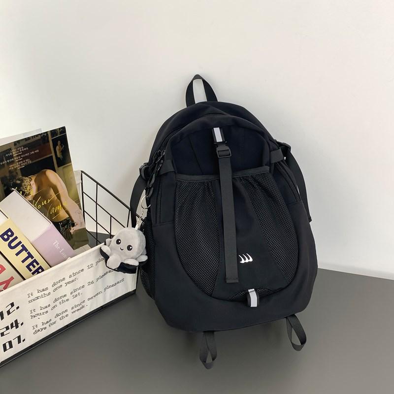 

Men s Reflective Dual-Strap Outdoor Hiking and Cycling Backpack Without Accessories чорний