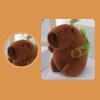 Cute Plush Capybara Keychain Cartoon Animals Toy Stuffed Soft Doll Plush Gift Kid Toys Doll Bag Hanging Ornaments Car Pendant