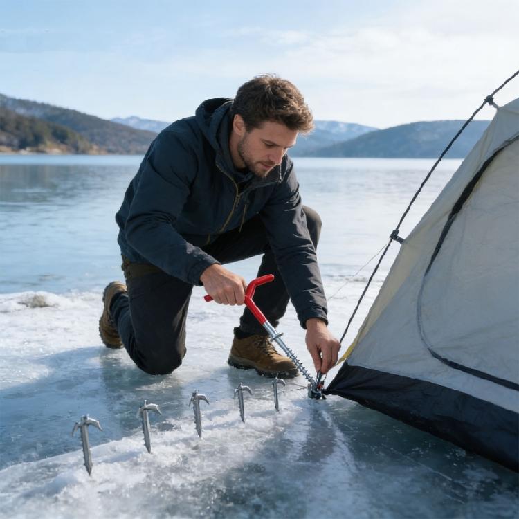 Quick arrange Ice Fishing Shelter Fastener Collection Features 6 Coated Screws And Joining Part