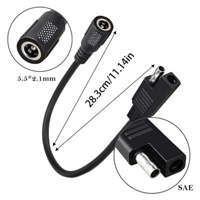 SAE auf DC5.5x2.1mm Stecker Adapterkabel für Autos Motorräder Solarmodul Solarbatteriepanel Verbindungskabel