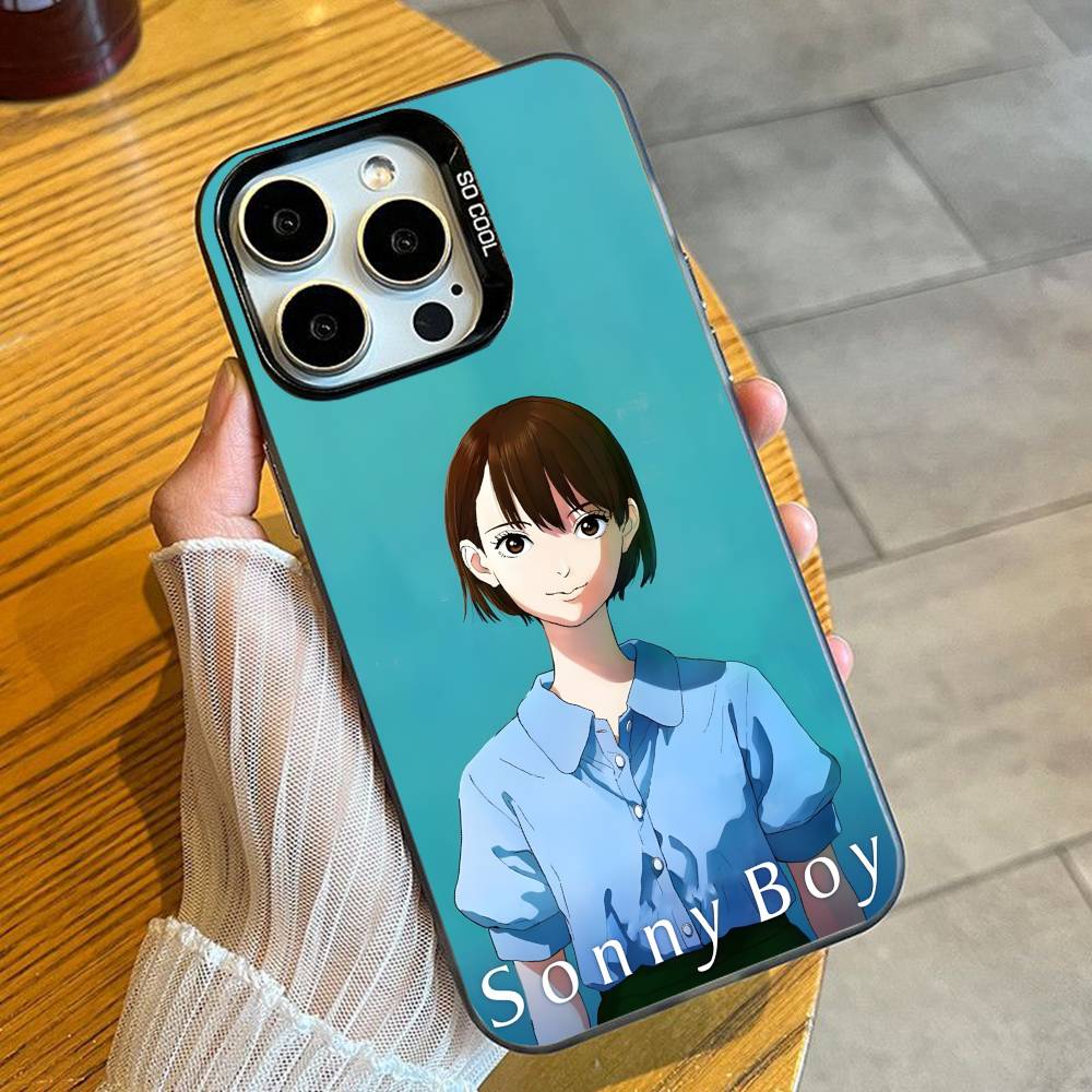 

SB Nag-Noz Anime Sonny Boy Phone Case For iPhone 16 17 15 14 12 13 Pro Max Black Candy Matte Shockproof Cover iPhone14Pro