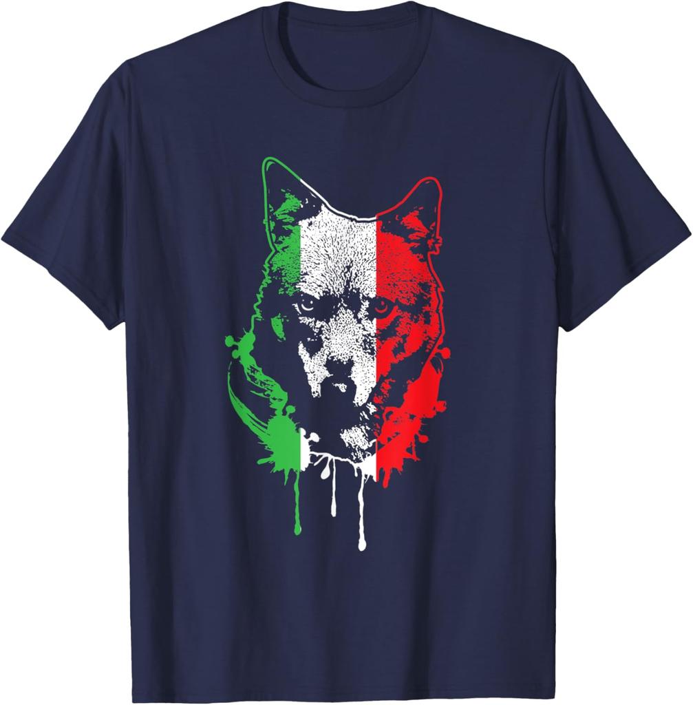 Italian Wolf Italian Pride Culture TShirt 100 Cotton ONeck Short Sleeve Summer Casual Unisexs Tshirt Streetwear